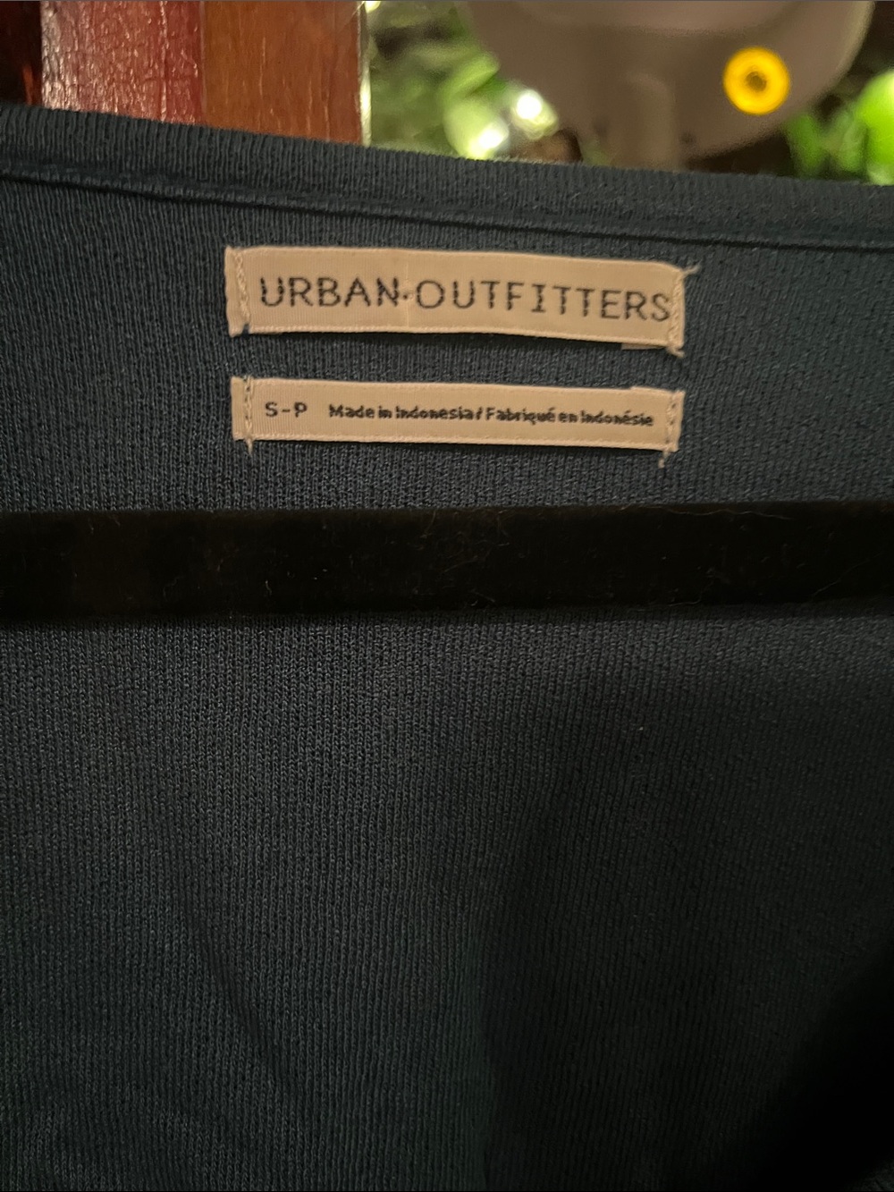 Urban Outfitters Teal Ribbed Button-Front Long Sleeve Top - Picture 2 of 5